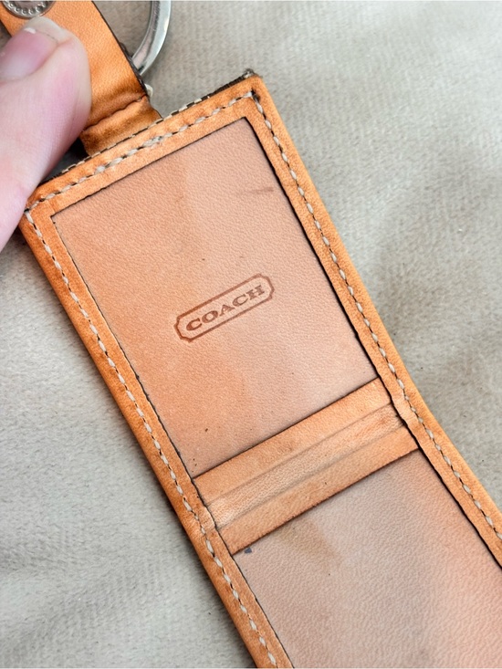 COACH Vintage Picture Frame Bag Charm In Signature Canvas